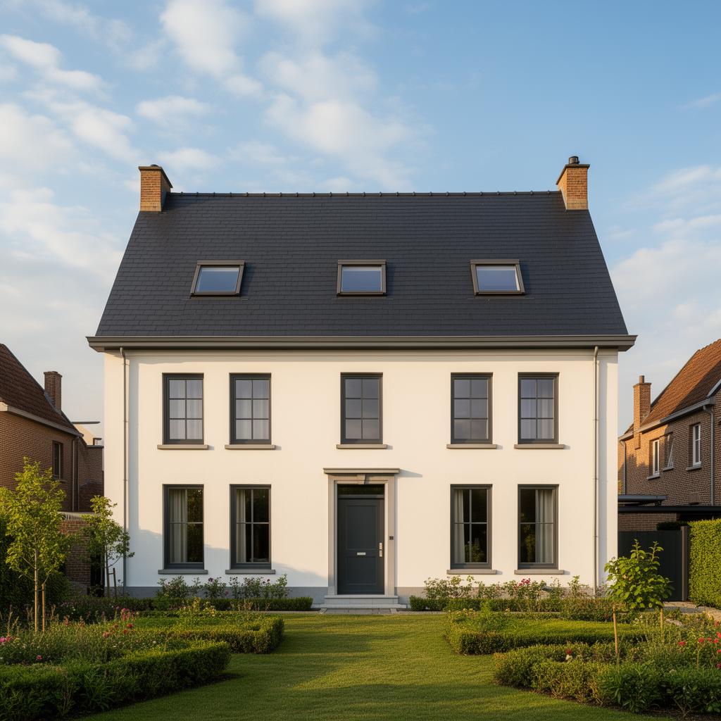 Vrijstaande woning met 2 VELUX dakramen, vooraanzicht